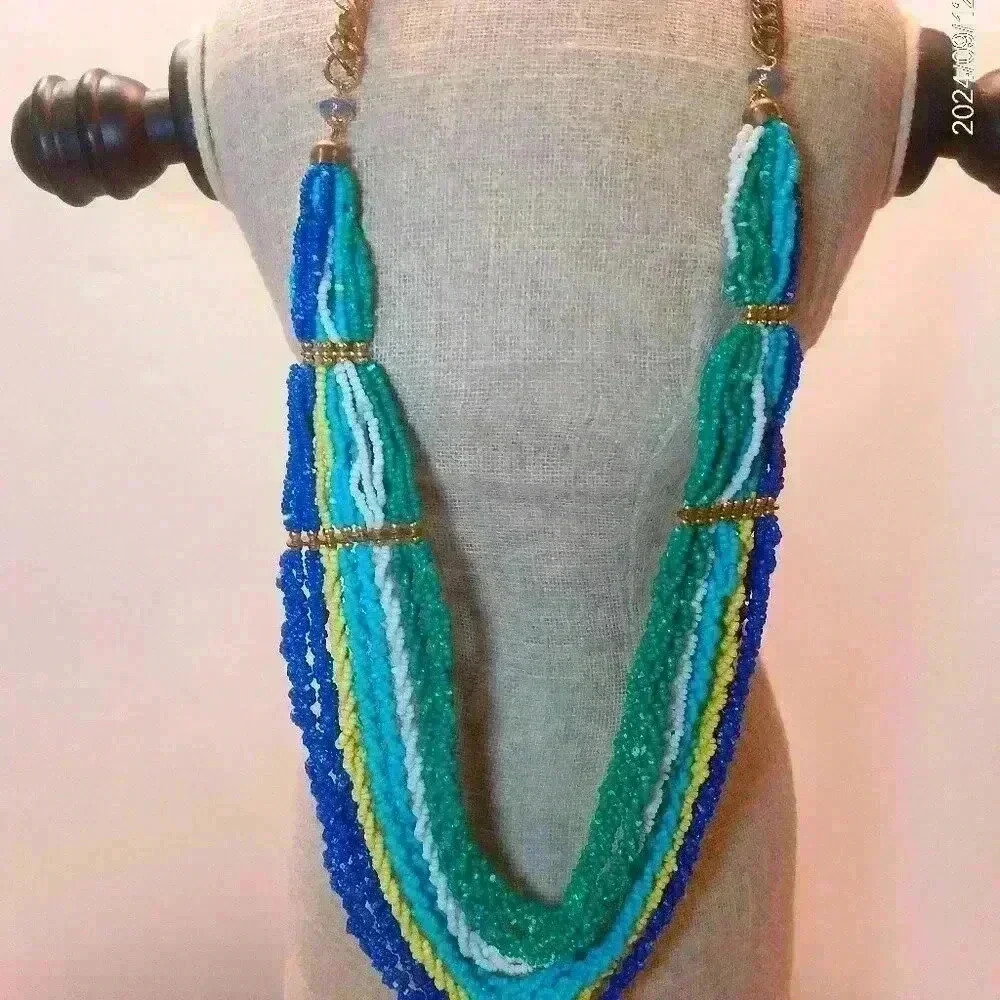 Multi color beautiful beads necklace (284)